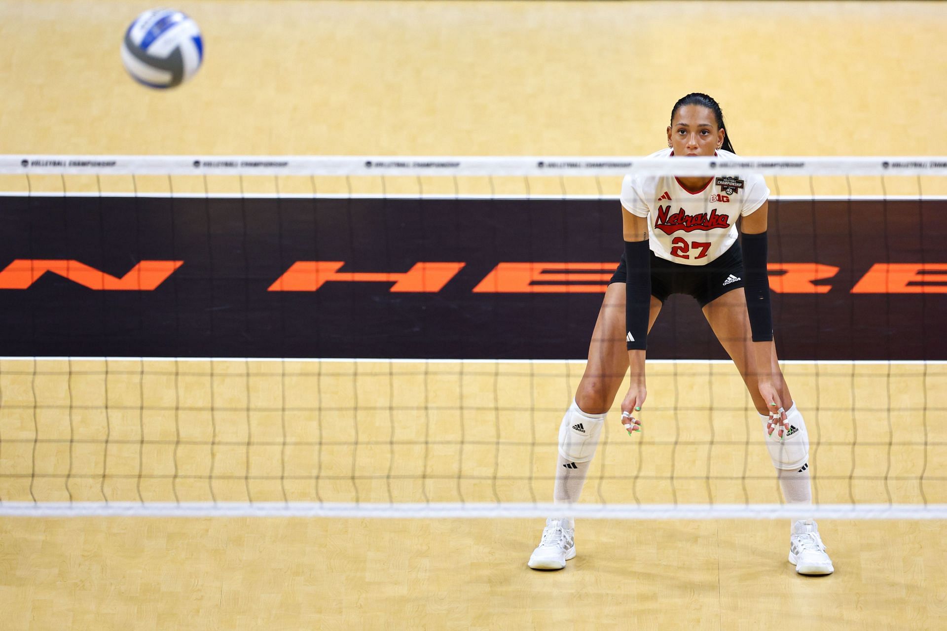 Harper Murray during Nebraska&#039;s match against Penn State Nittany Lions in the semis of the NCAA Championships (Image via: Getty Images)