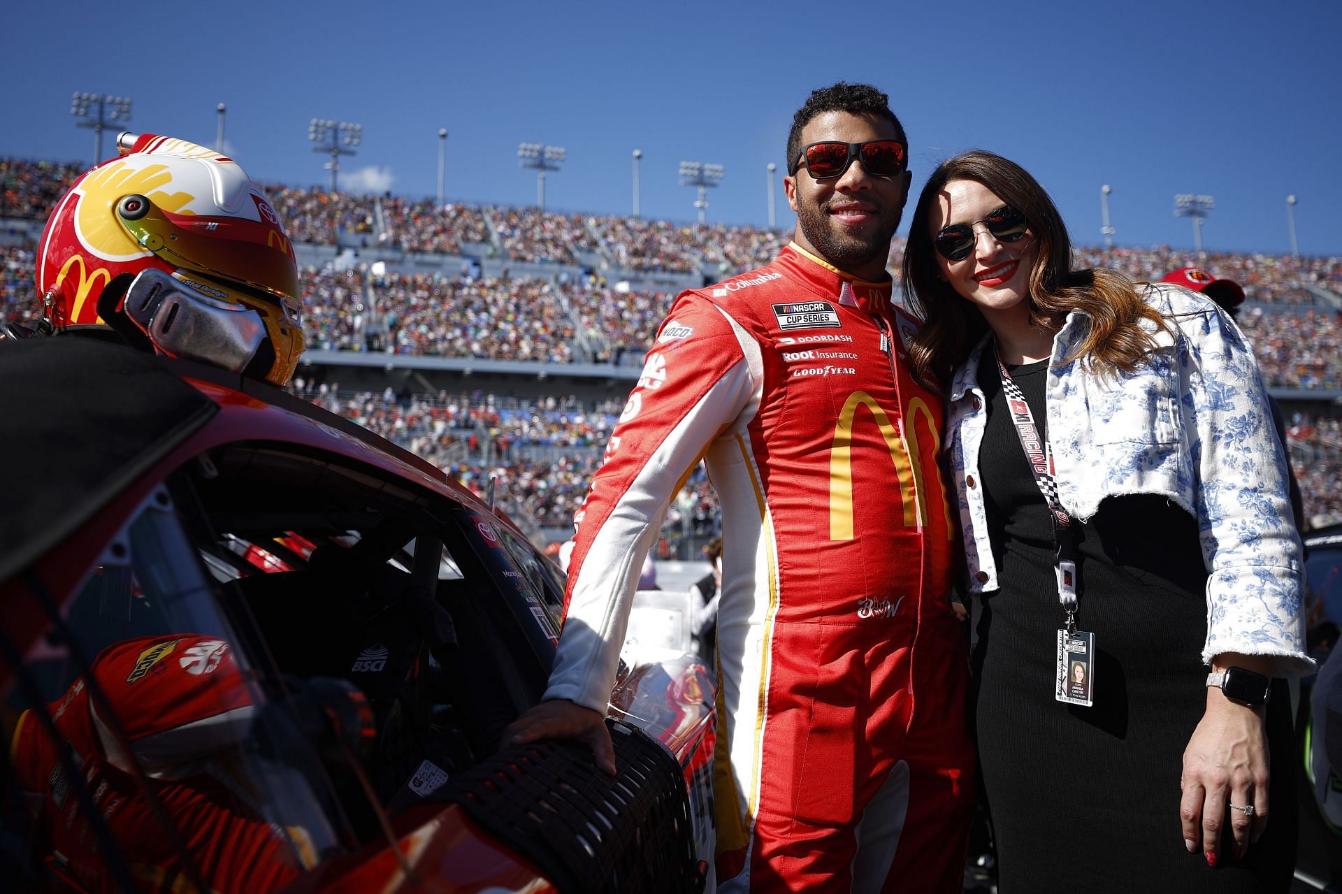 Bubba Wallace and Amanda Carter before the NASCAR Cup Series 64th Annual Daytona 500 at Daytona International Speedway on February 20, 2022- Source: Getty