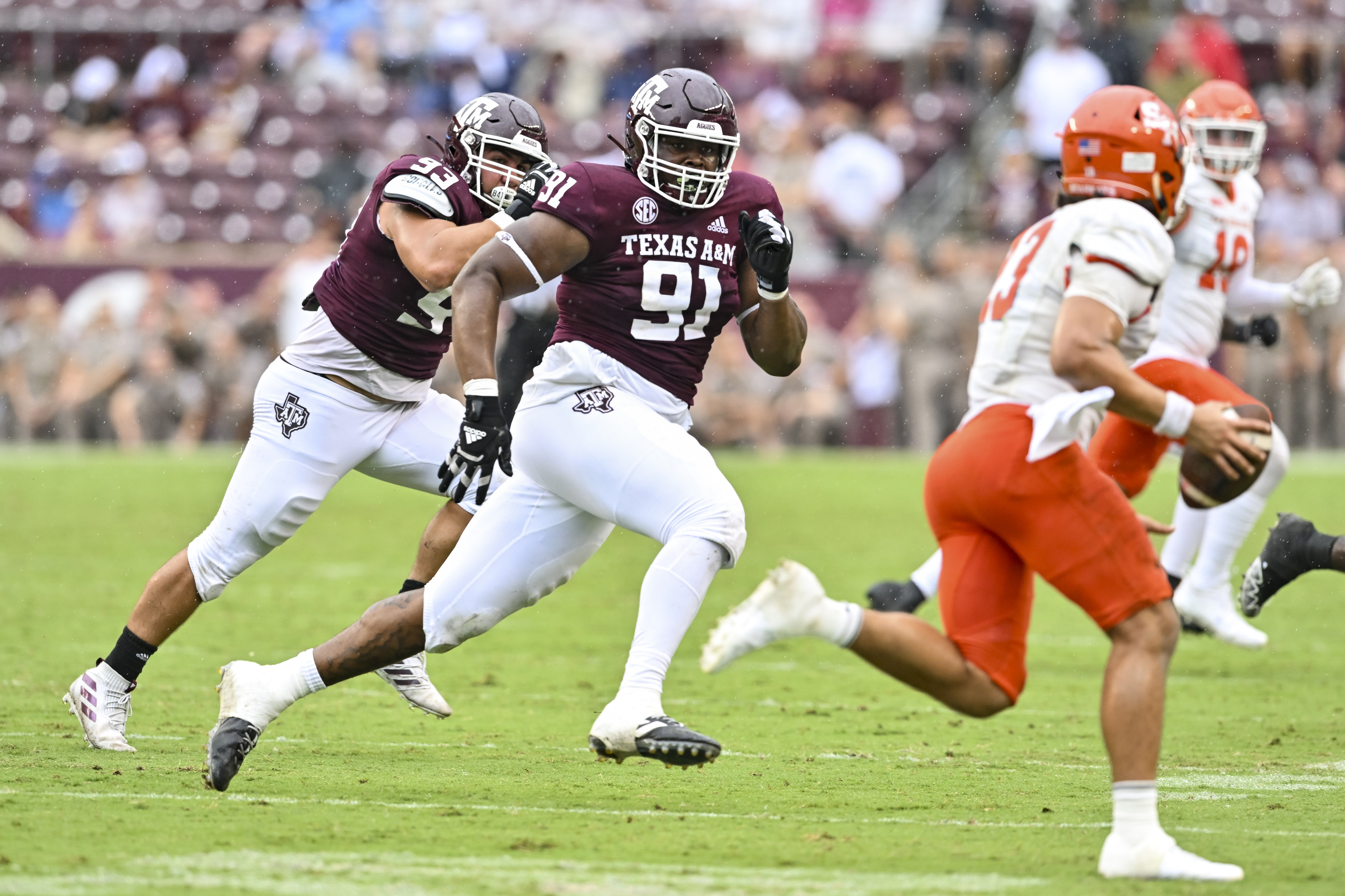 Defensive lineman Malick Sylla is headed out of College Station via the transfer portal. (Photo Credit: IMAGN)