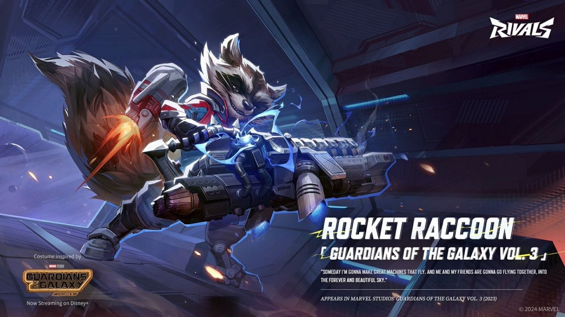 Rocket Raccoon can Jetpack Dash to assist allies (Image via NetEase Games)