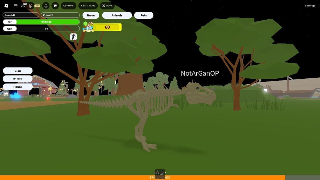 Image of the default T-Rex skin (Image via Roblox)