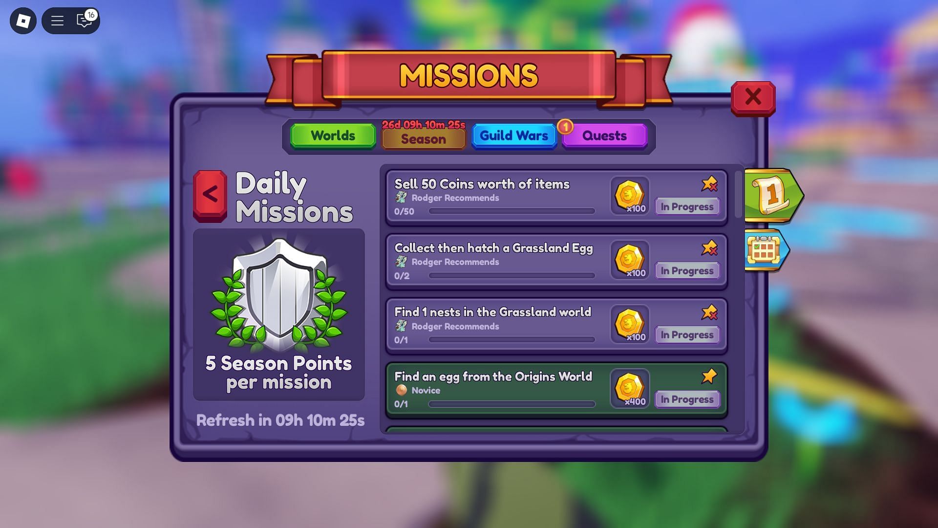 Earn Season Points to get rewards from the Season 39 pass (Image via Roblox)