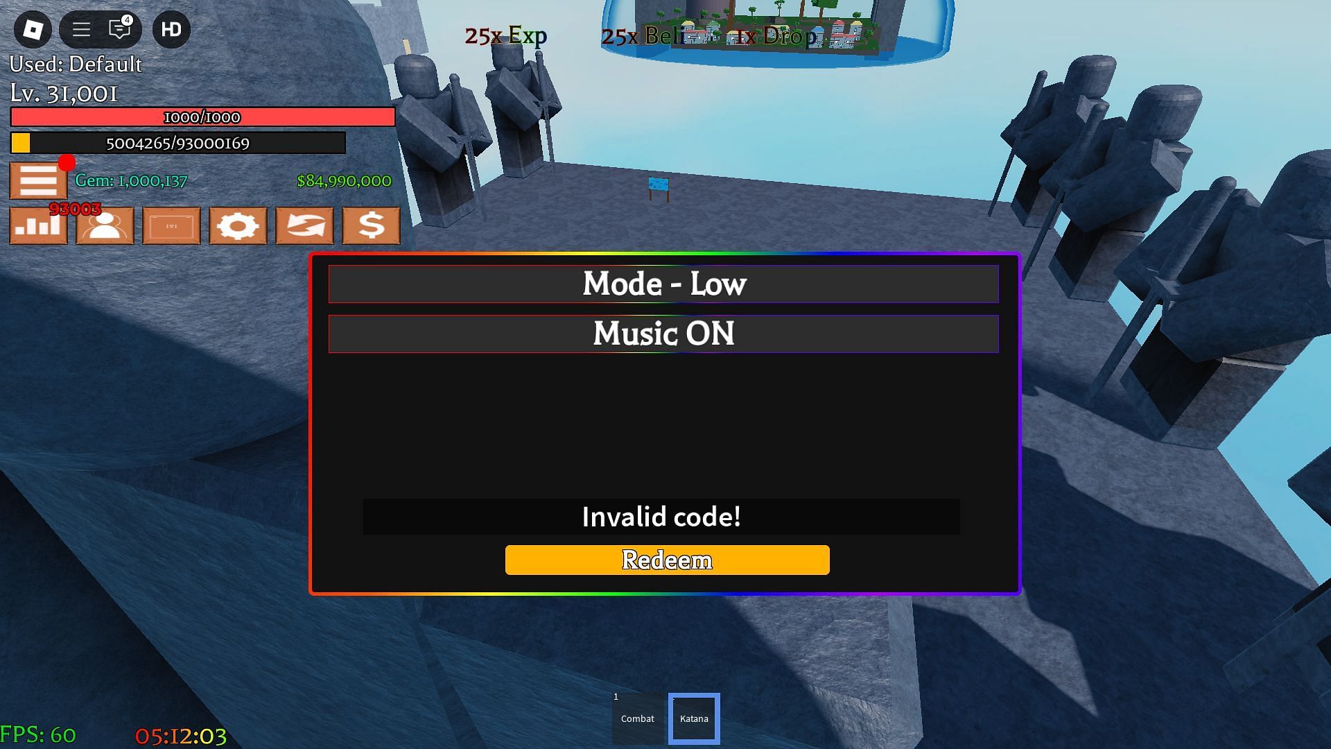 Avoid typos while using codes (Image via Roblox)