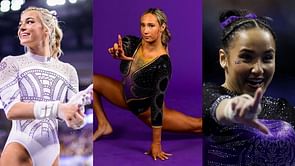 Olivia Dunne, Aleah Finnegan and other LSU gymnasts react to Alyona Shchennikova's photoshoot with NCAA Trophy
