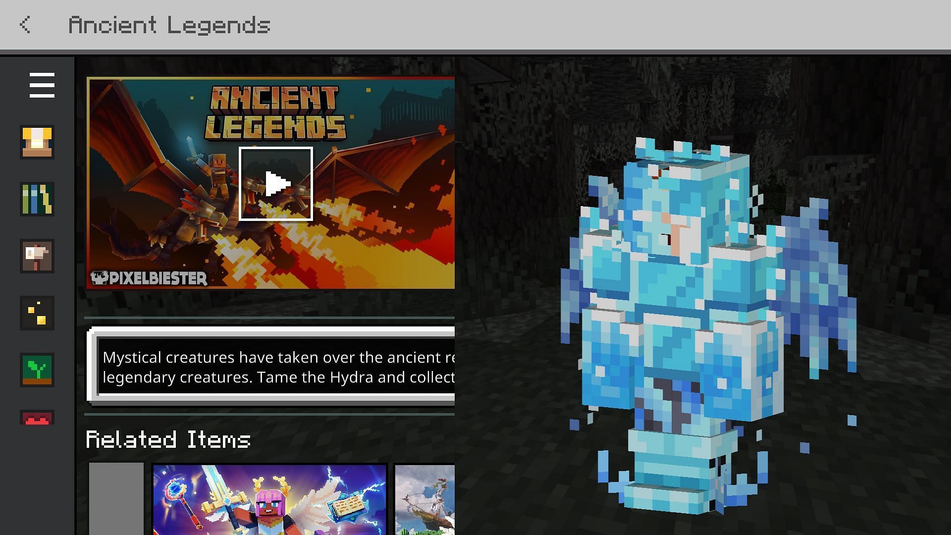 Minecraft Marketplace Pass has a lot of good items (Image via Mojang Studios)