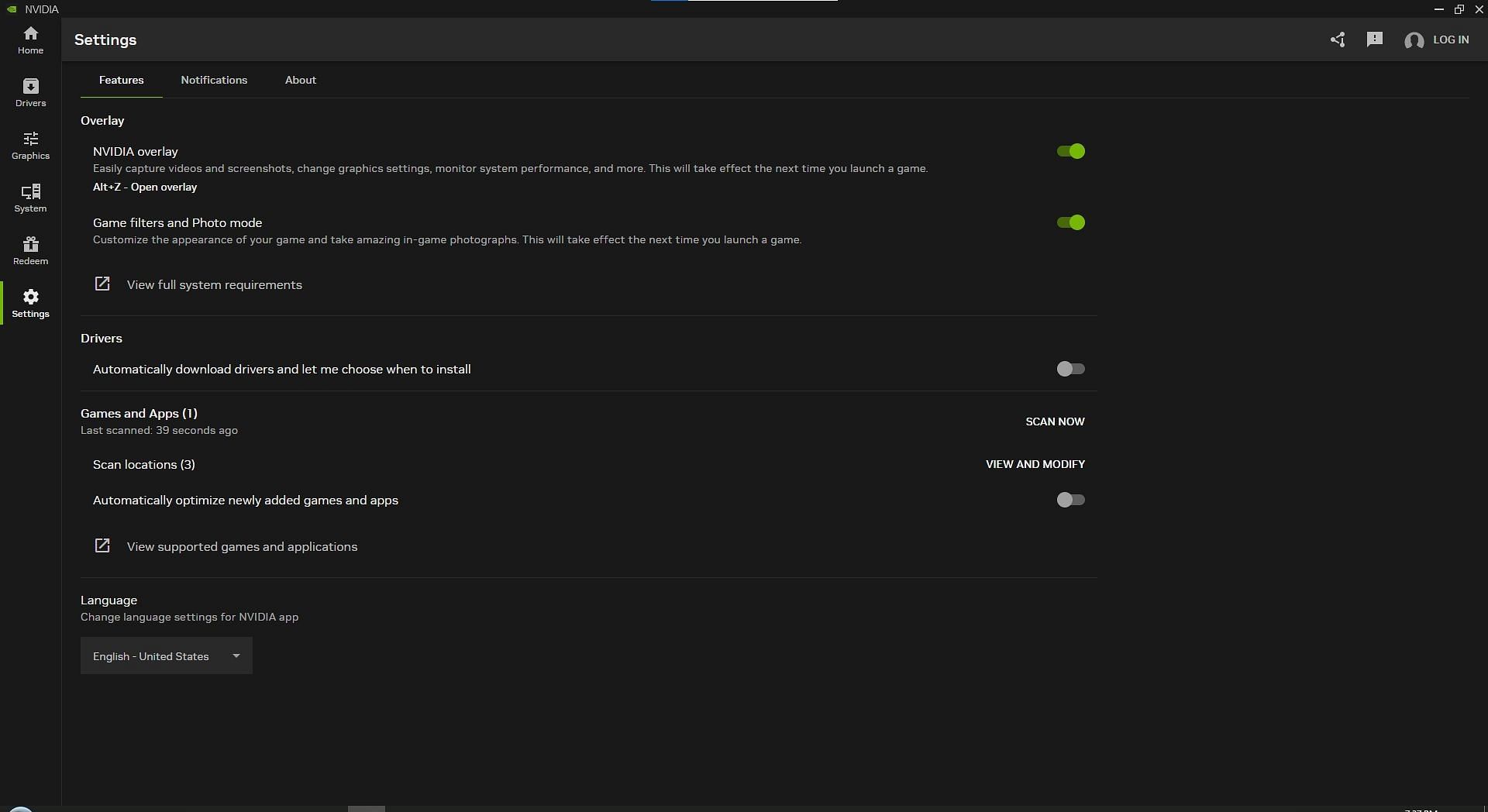 Nvidia Overlay Settings page (Image via Nvidia)