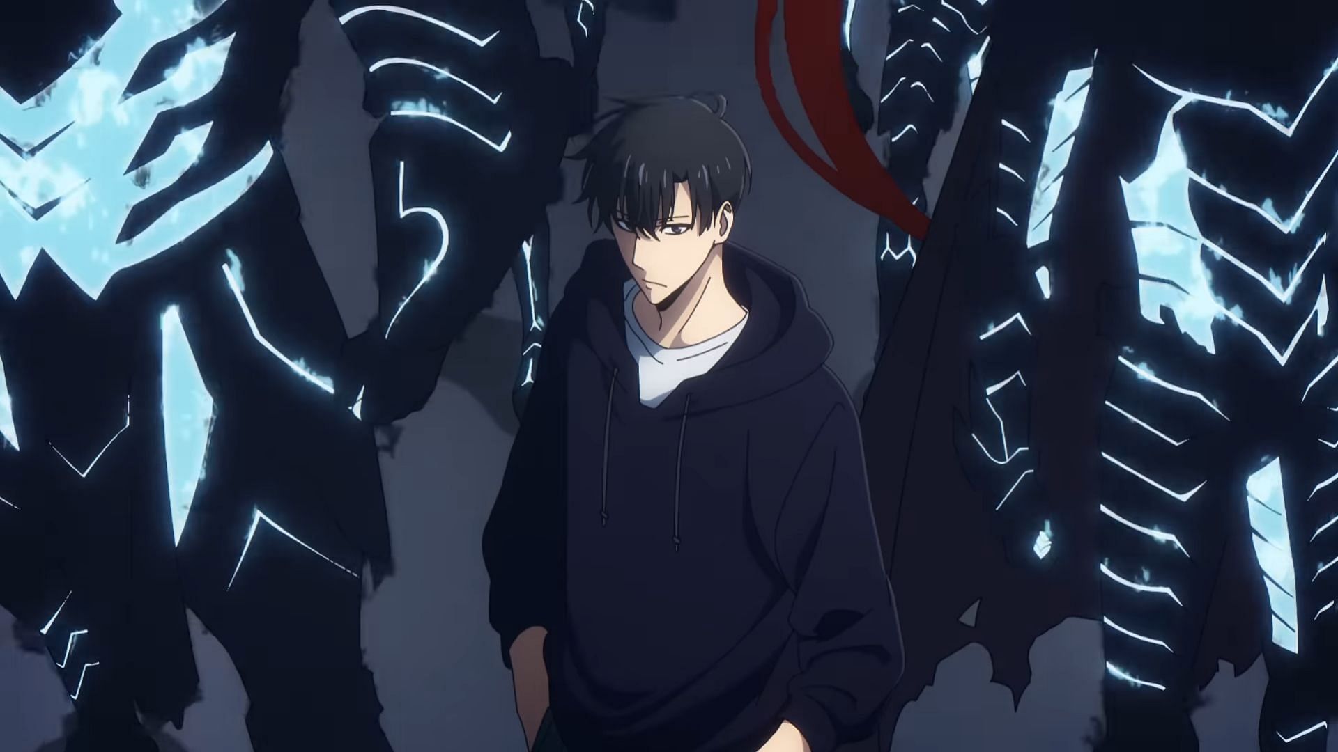 Jinwoo with his shadow soldiers (Image via A-1 Pictures)