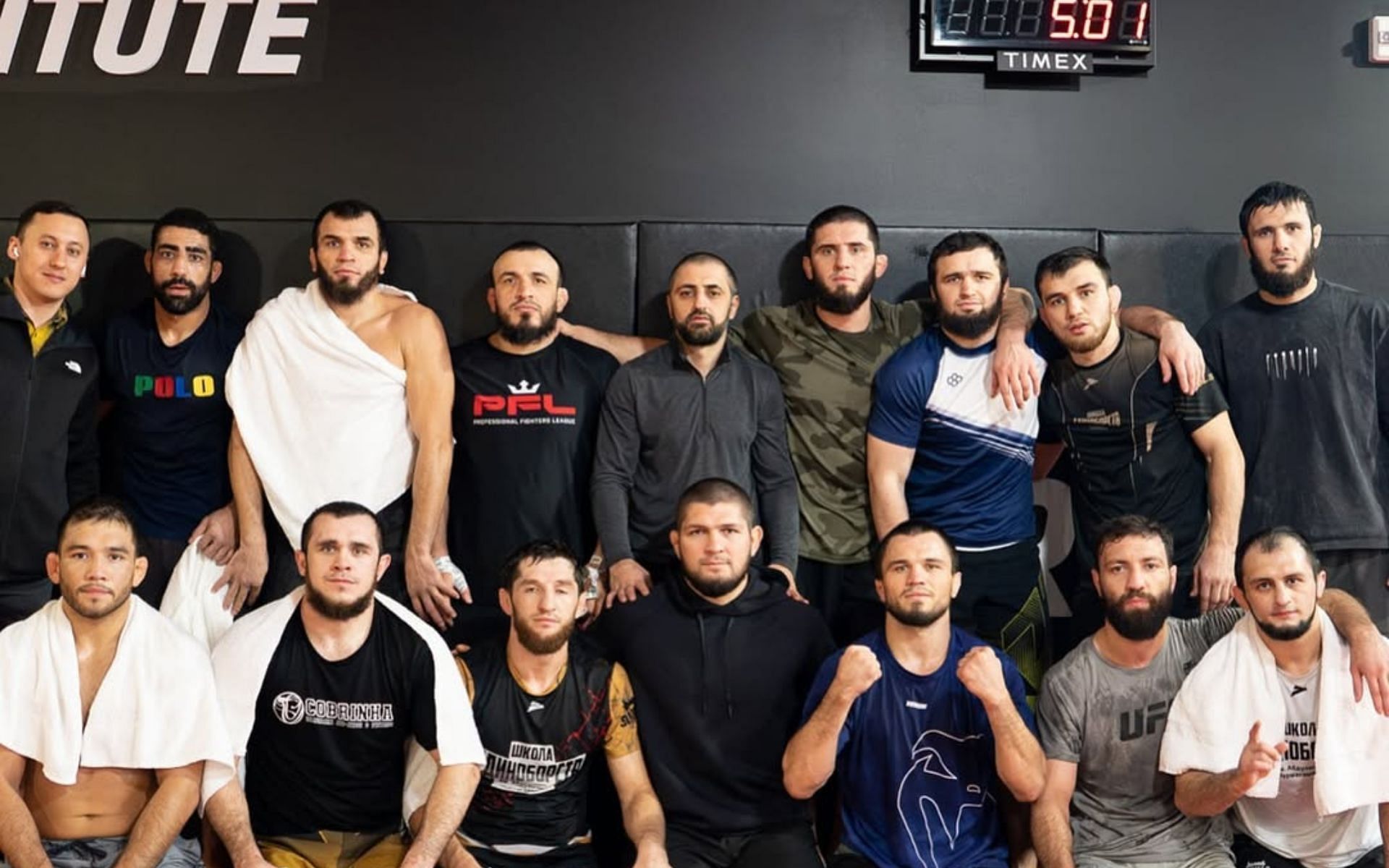 Screenshot of Khabib Nurmagomedov training his AKA teammates. [Image courtesy: @khabib_nurmagomedov on Instagram]