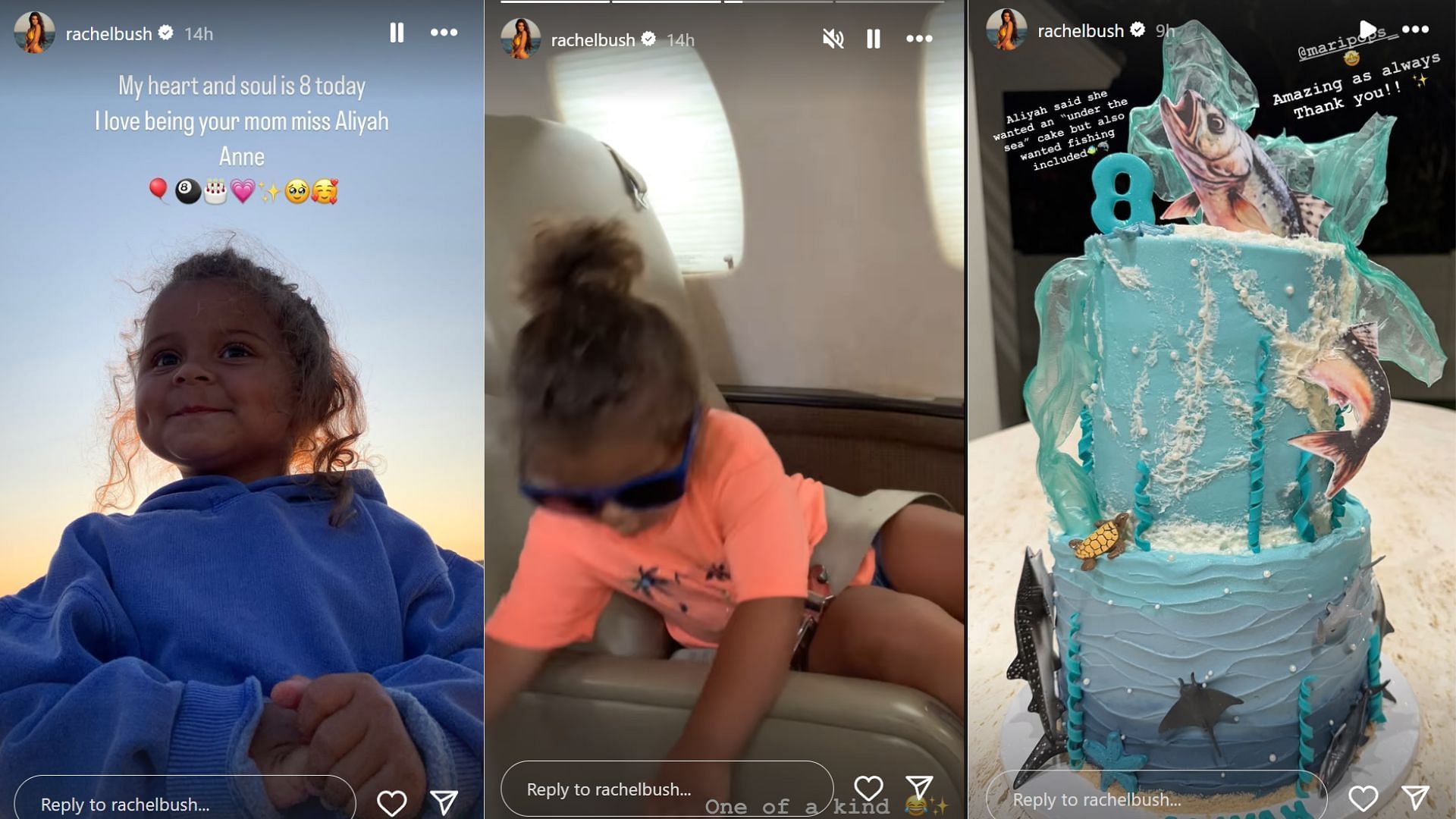 Jordan Poyer&#039;s wife Rachel Bush celebrates daughter Aliyah&#039;s 8th birthday [Image credit: @rachelbush IG]