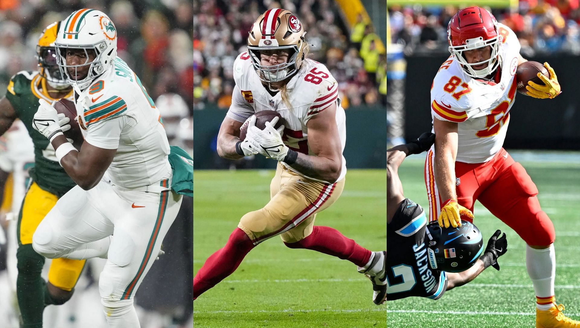 Jonnu Smith or George Kittle or Travis Kelce: Who should I start for Week 14 Fantasy Football (Image credit: Imagn)