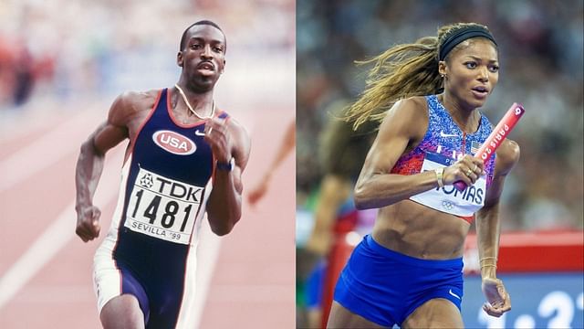 Michael Johnson and Gabby Thomas