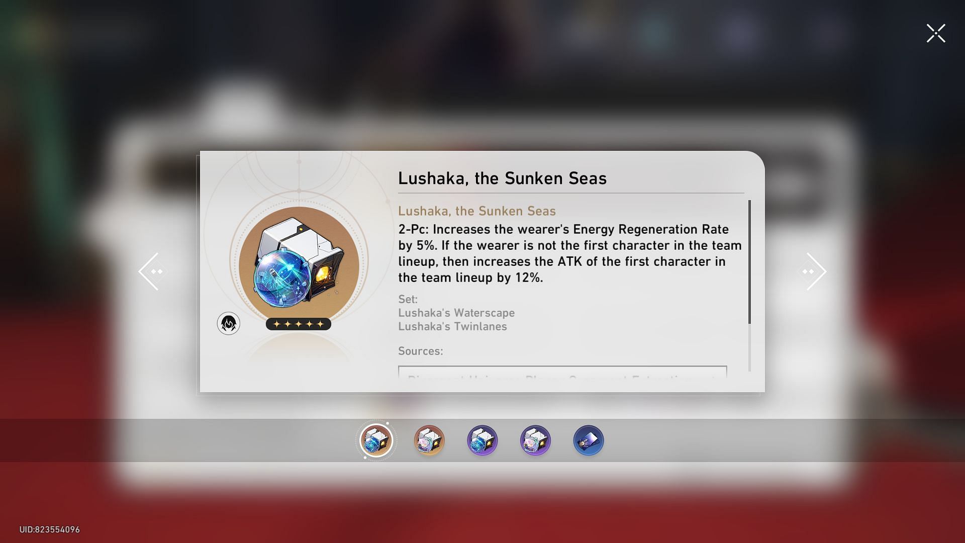 The Lushaka, the Sunken Seas Planar Ornament set in Honkai Star Rail (Image via HoYoverse)