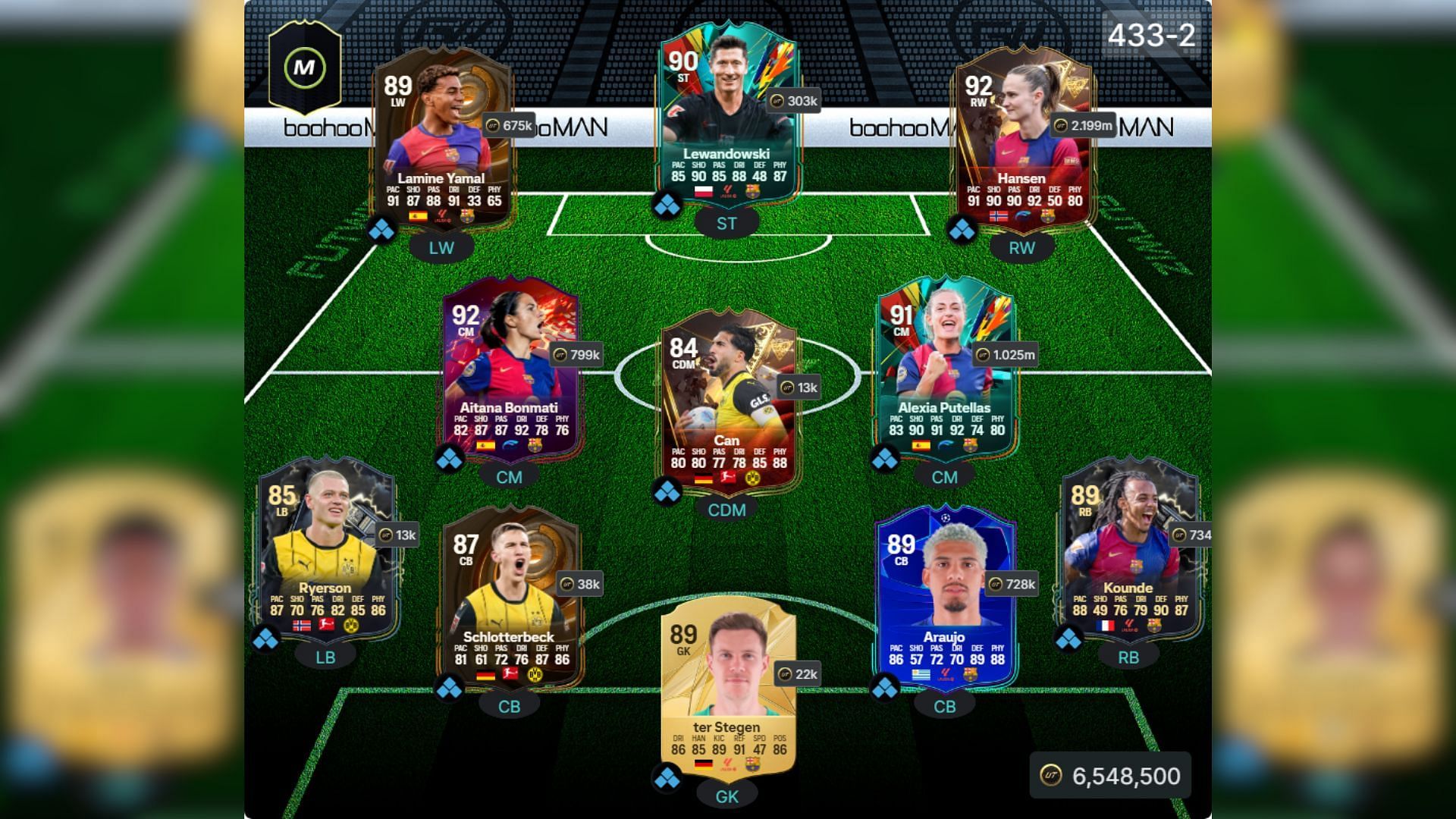 Best Dortmund-Barcelona squad 4/4 (Image via FUTWIZ || EA Sports)