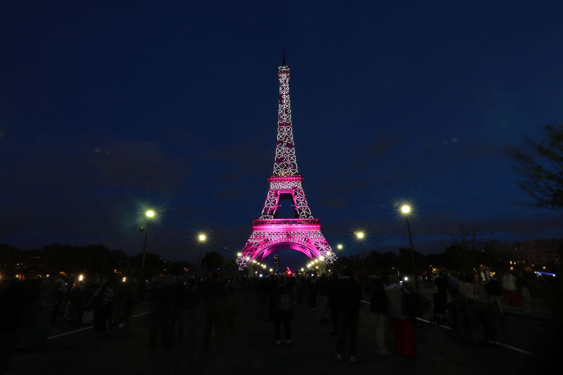 Eiffel Tower illuminates in pink to mark the Breast Cancer Awareness Month - Source: Getty