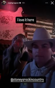 Noah Gragson's story - Source: via @noahgragson on Instagram