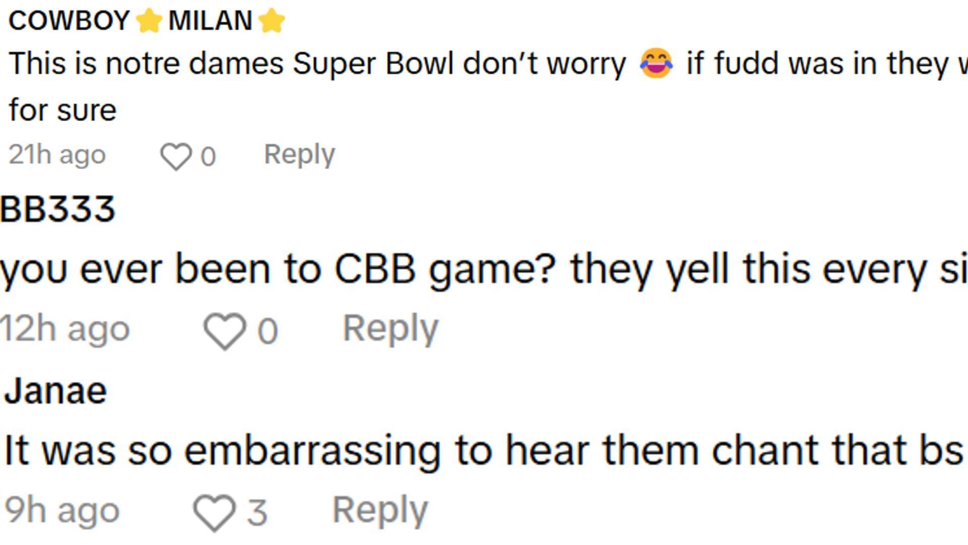 Some fans hit back at Notre Dame fans for their attempts to throw Paige Bueckers off her game.