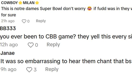 Some fans hit back at Notre Dame fans for their attempts to throw Paige Bueckers off her game.