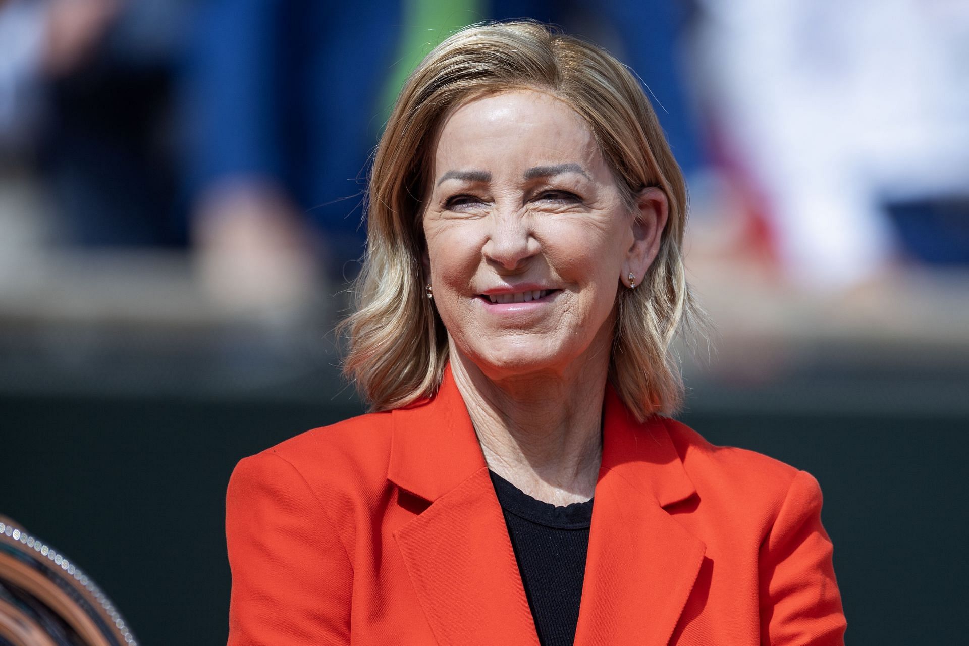 Chris Evert pictured at the 2024 French Open | Image Source: Getty