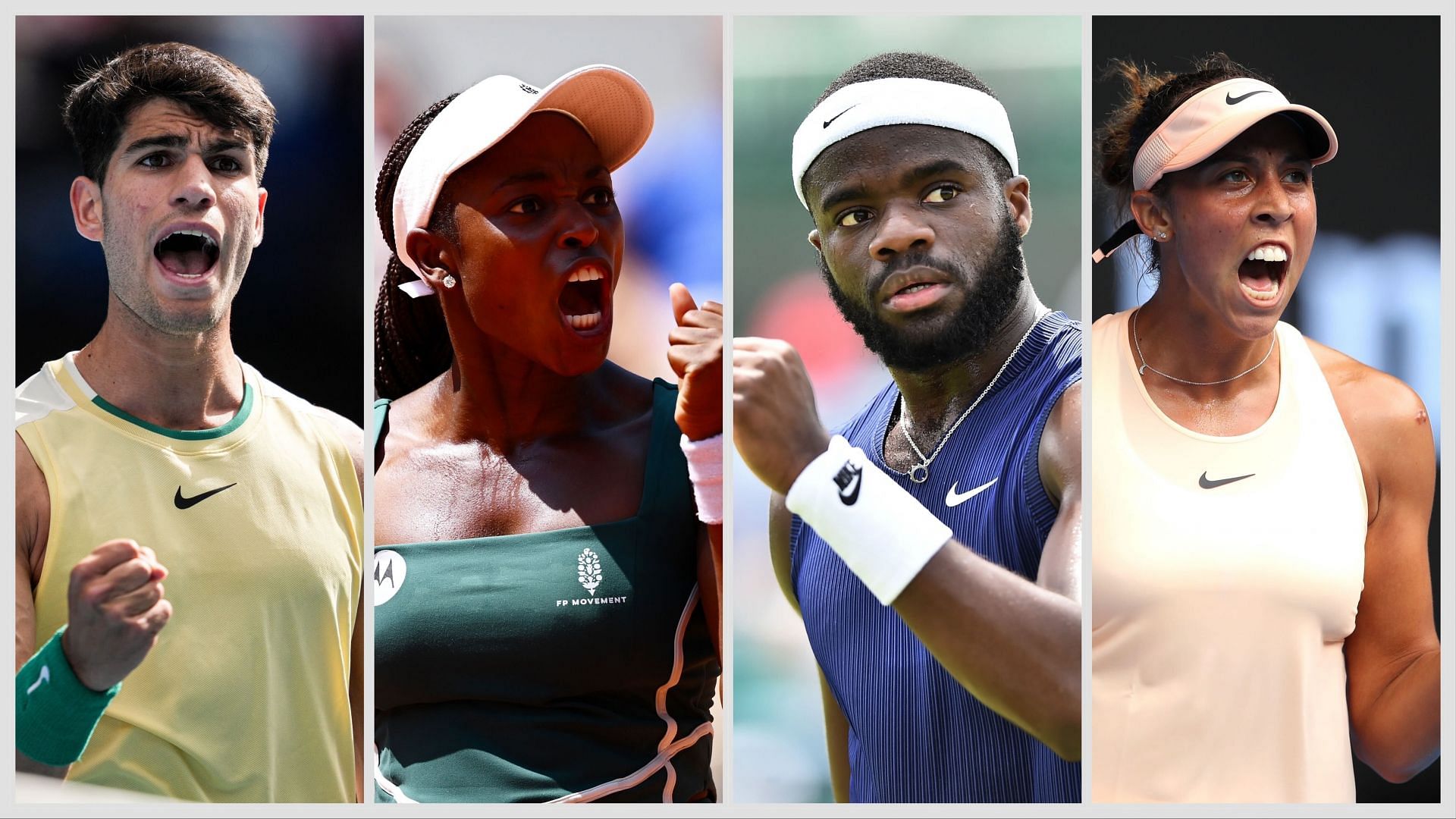 Best Moments from the Charlotte International ft. (L-R) Carlos Alcaraz, Sloane Stephens, Frances Tiafoe, Madison Keys (Source: Getty Images)