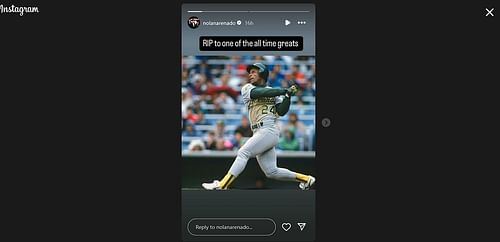 Nolan Arenado pays tribute to Rickey Henderson