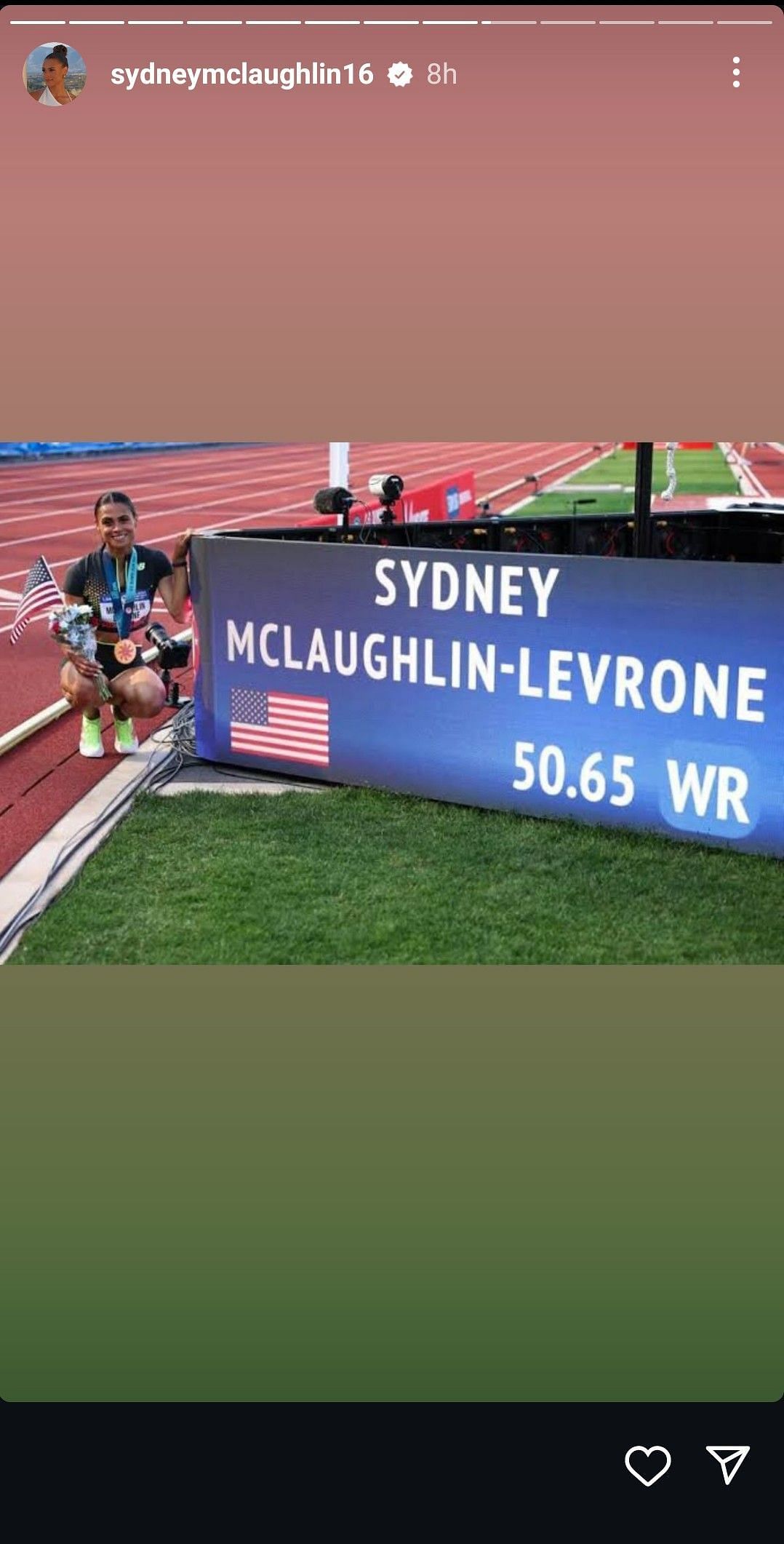 McLaughlin-Levrone at the 2024 US Olympic Trials (Image via: McLaughlin-Levrone Instagram stories)