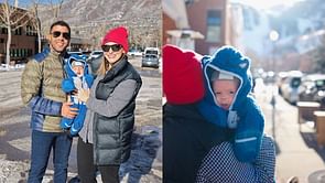 Bubba Wallace and wife Amanda share charming pictures of their son as they enjoy a snowy Aspen