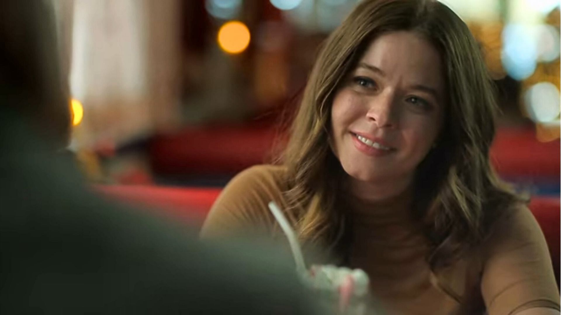 Image of Sasha Pieterse in A Carpenter Christmas Romance (Image via Liftime)