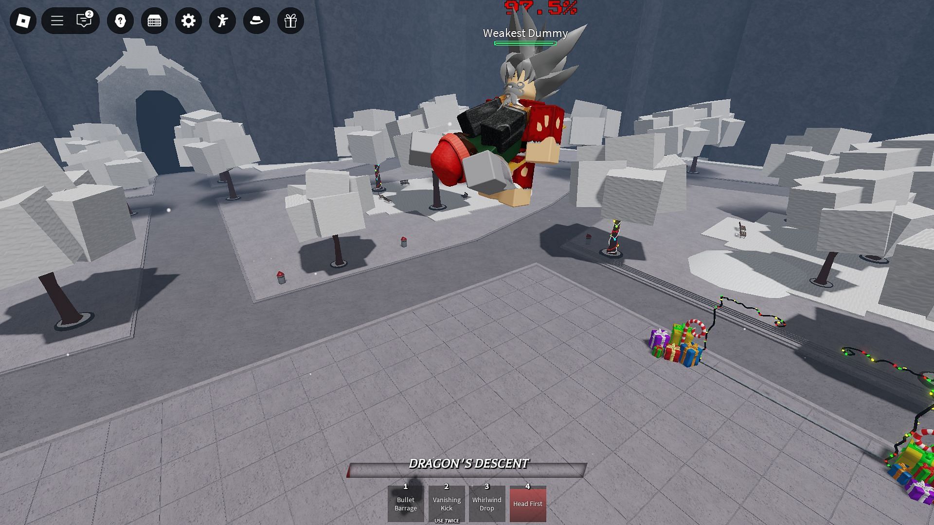 Using a skill with Martial Artist (Image via Roblox)