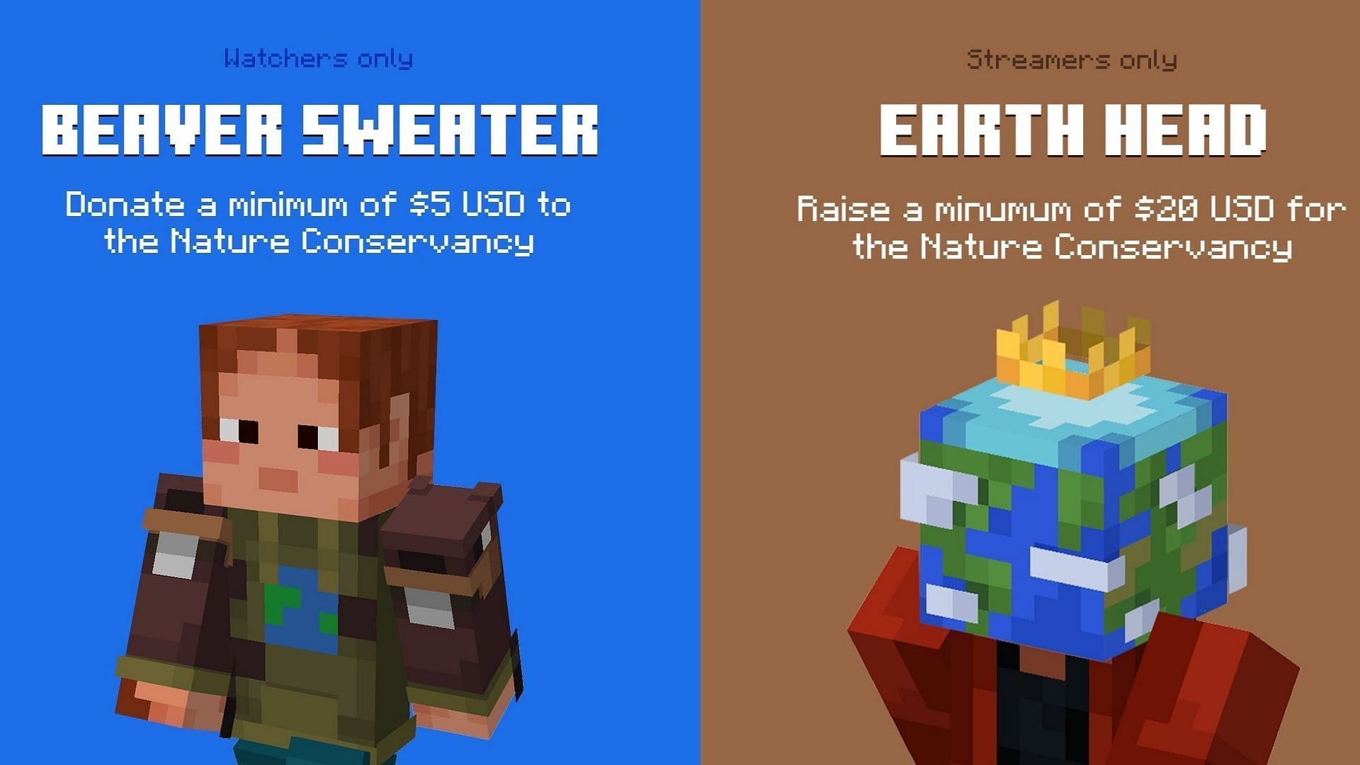 The Minecraft x Twitch collaboration offers players and Twitch streamers a great way to contribute to nature as well as get some sweet in-game cosmetics (Image via X/Mojang Studios)