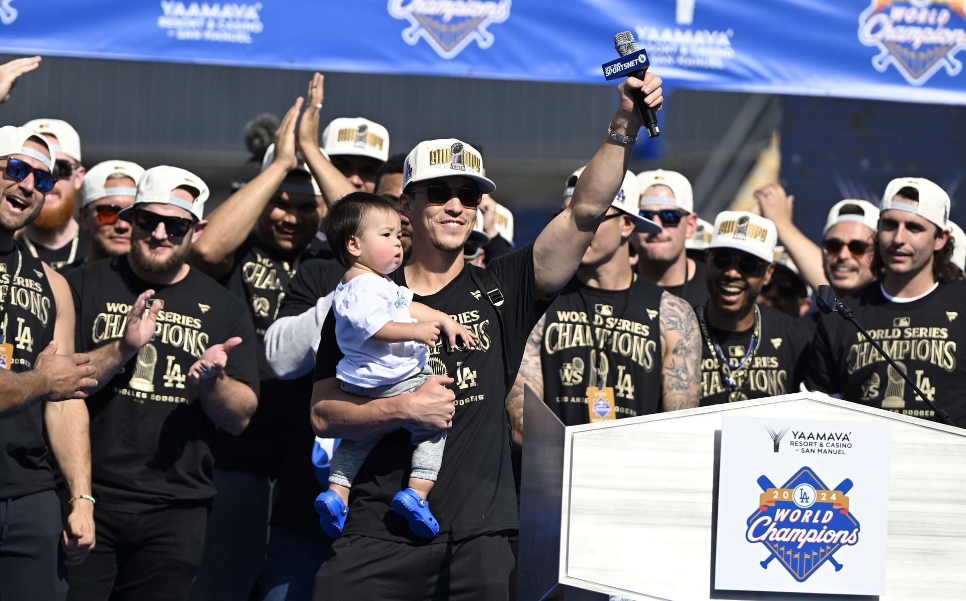 Celebration of the 2024 World Series Champion Los Angeles Dodgers at Dodger Stadium in Los Angeles, - Source: Getty