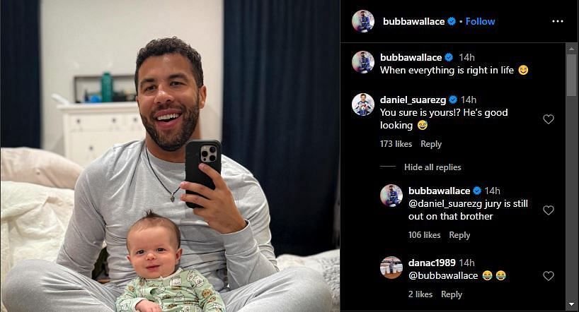 Bubba Wallace&#039;s Instagram post