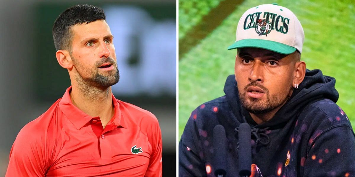 Novak Djokovic (L) and Nick Kyrgios (R) (Image Source: Getty)