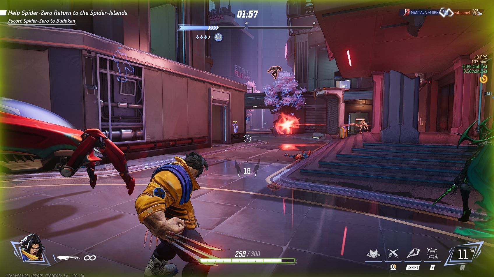 Playing as Wolverine (Image via NetEase Games)