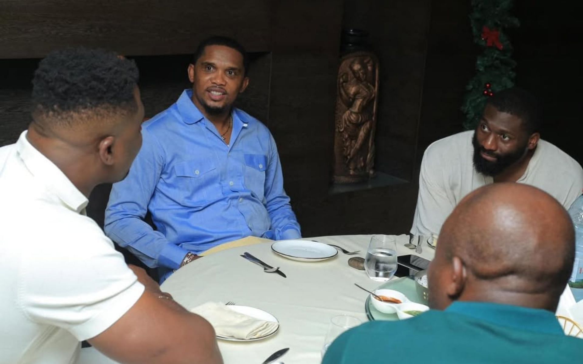 Francis Ngannou&#039;s dinner with Samuel Eto&#039;o and others [Image courtesy: @francisngannou on Instagram]