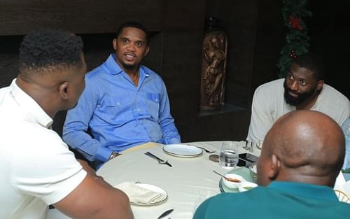 Francis Ngannou's dinner with Samuel Eto'o and others [Image courtesy: @francisngannou on Instagram]