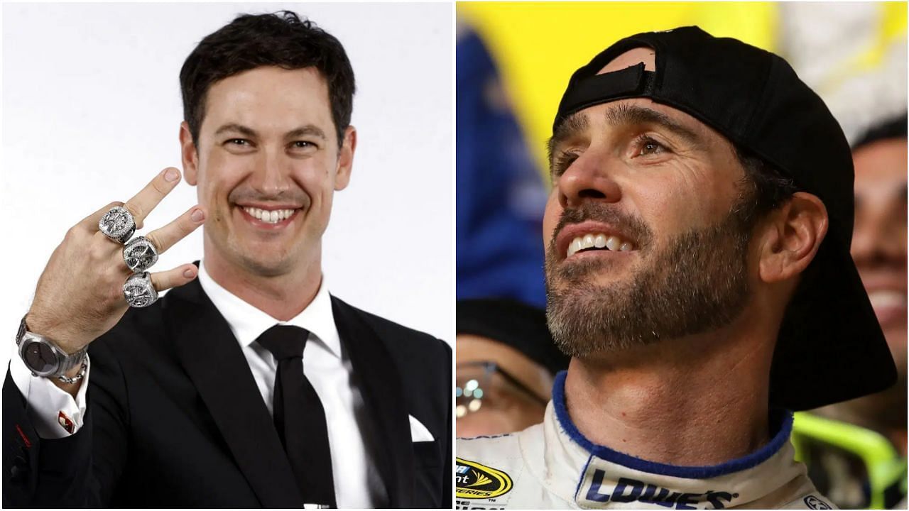 NASCAR Champion Joey Logano(L) and Jimmie Johnson(R) - Both images via Getty