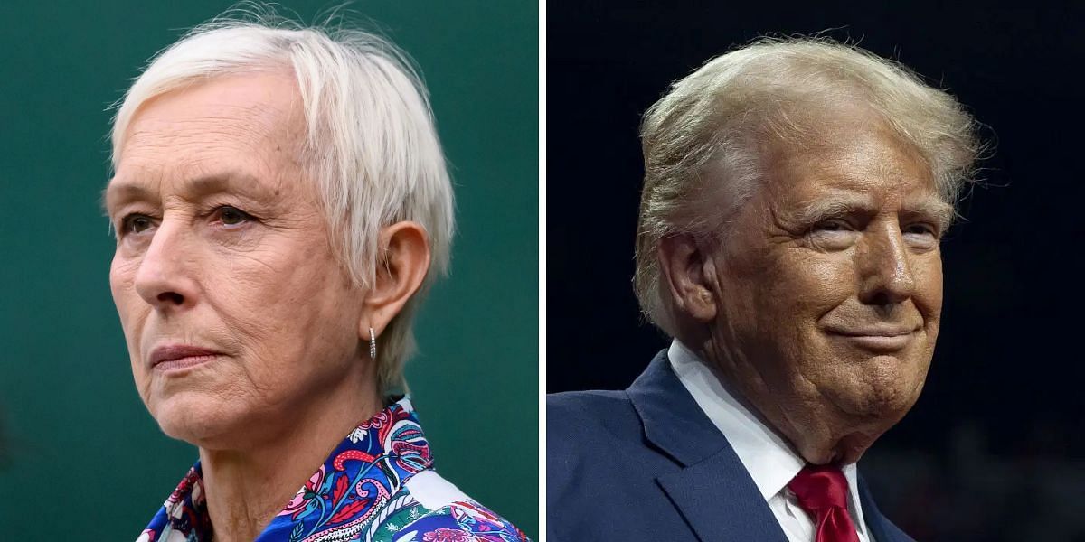 Martina Navratilova (L), Donald Trump (R), Sources: Getty