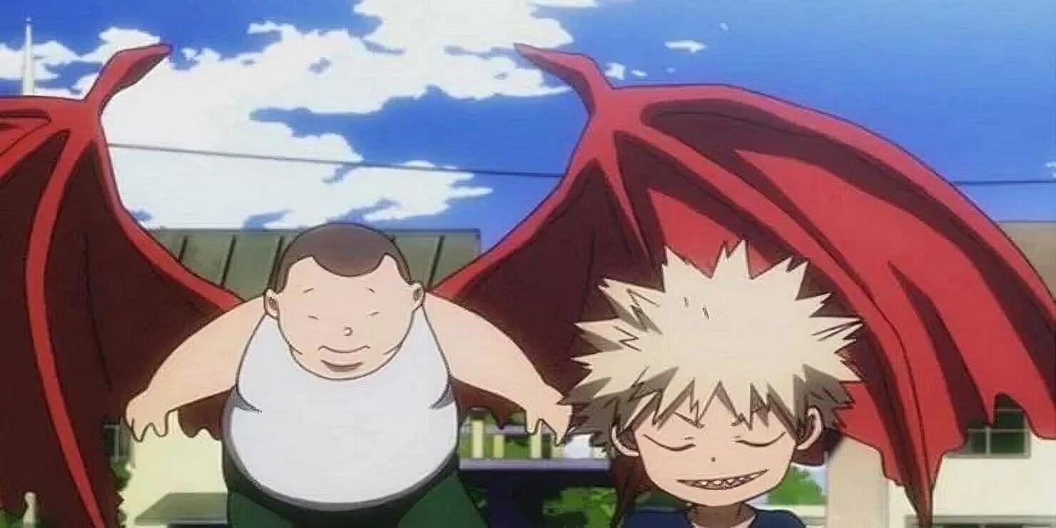 A young Tsubasa and Bakugo as seen in the anime (Image via Bones).