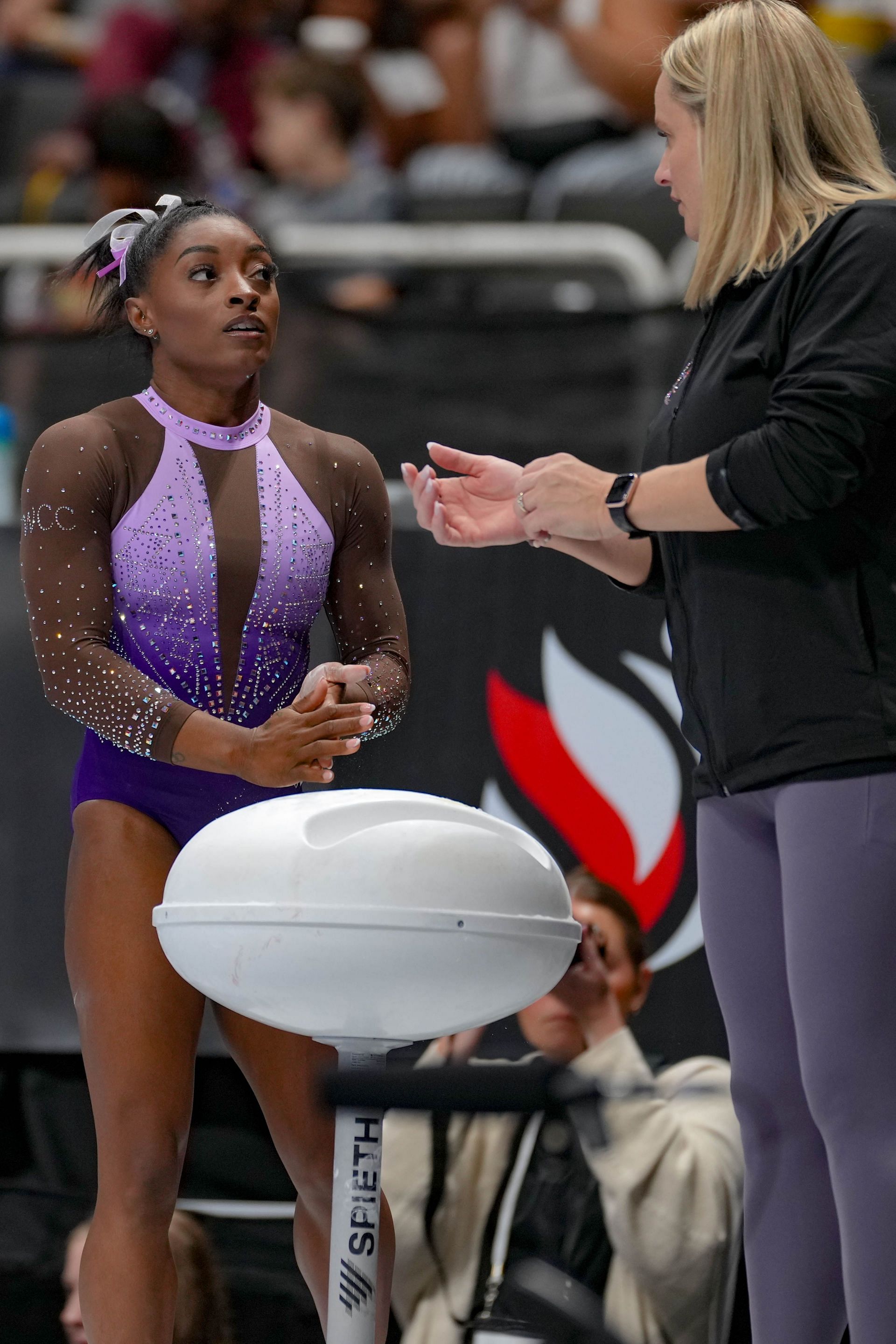 Biles and Landi at the 2023 US Gymnastics National Championships (Image Source: Getty)