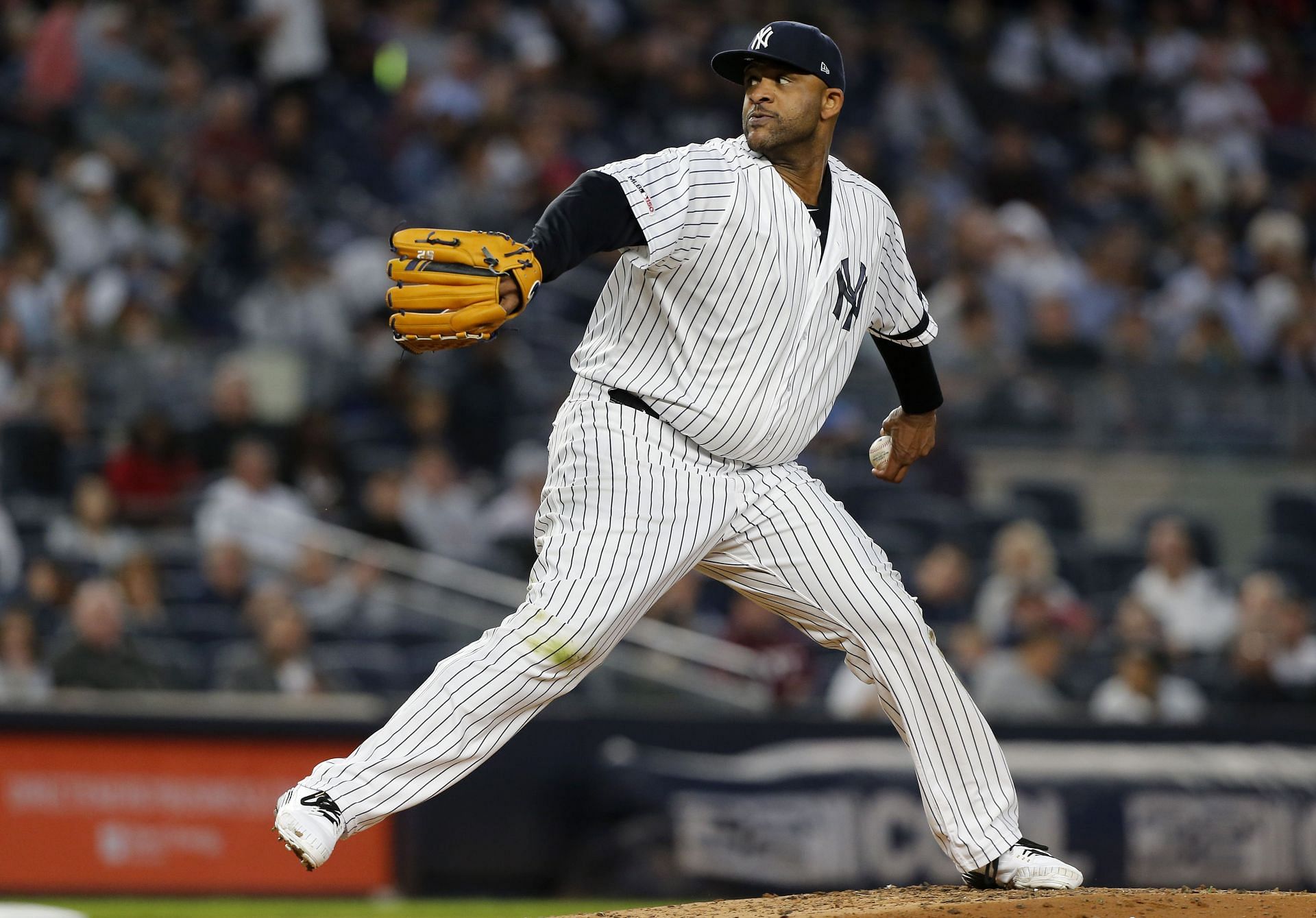 CC Sabathia in action against the Los Angeles Angels - Source: Getty