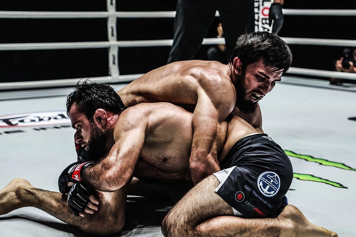 Shamil Gasanov (bottom) and Halil Amir (top) - Photo by ONE Championship