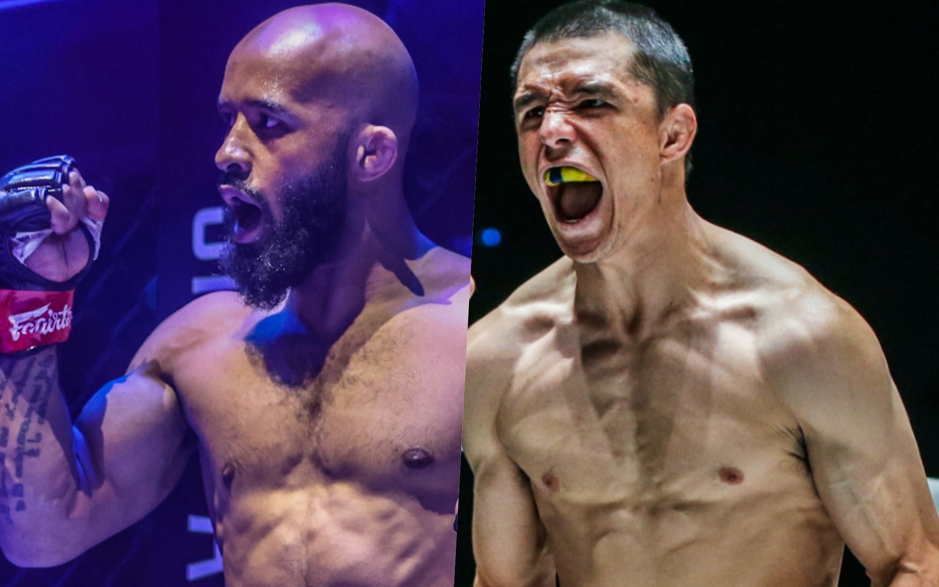 Demetrious Johnson (L) and Reece McLaren (R) | Photo by ONE Championship