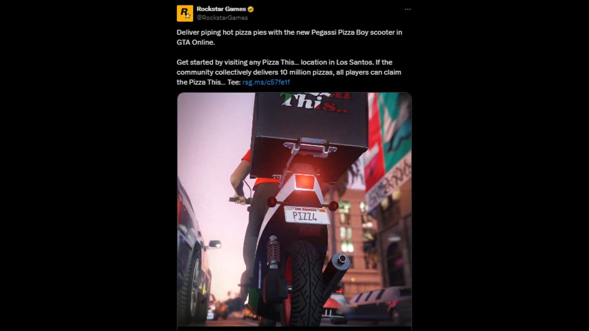 Here&#039;s the post that kicked off this GTA 6 trailer 2 fan theory (Image via X/@RockstarGames)