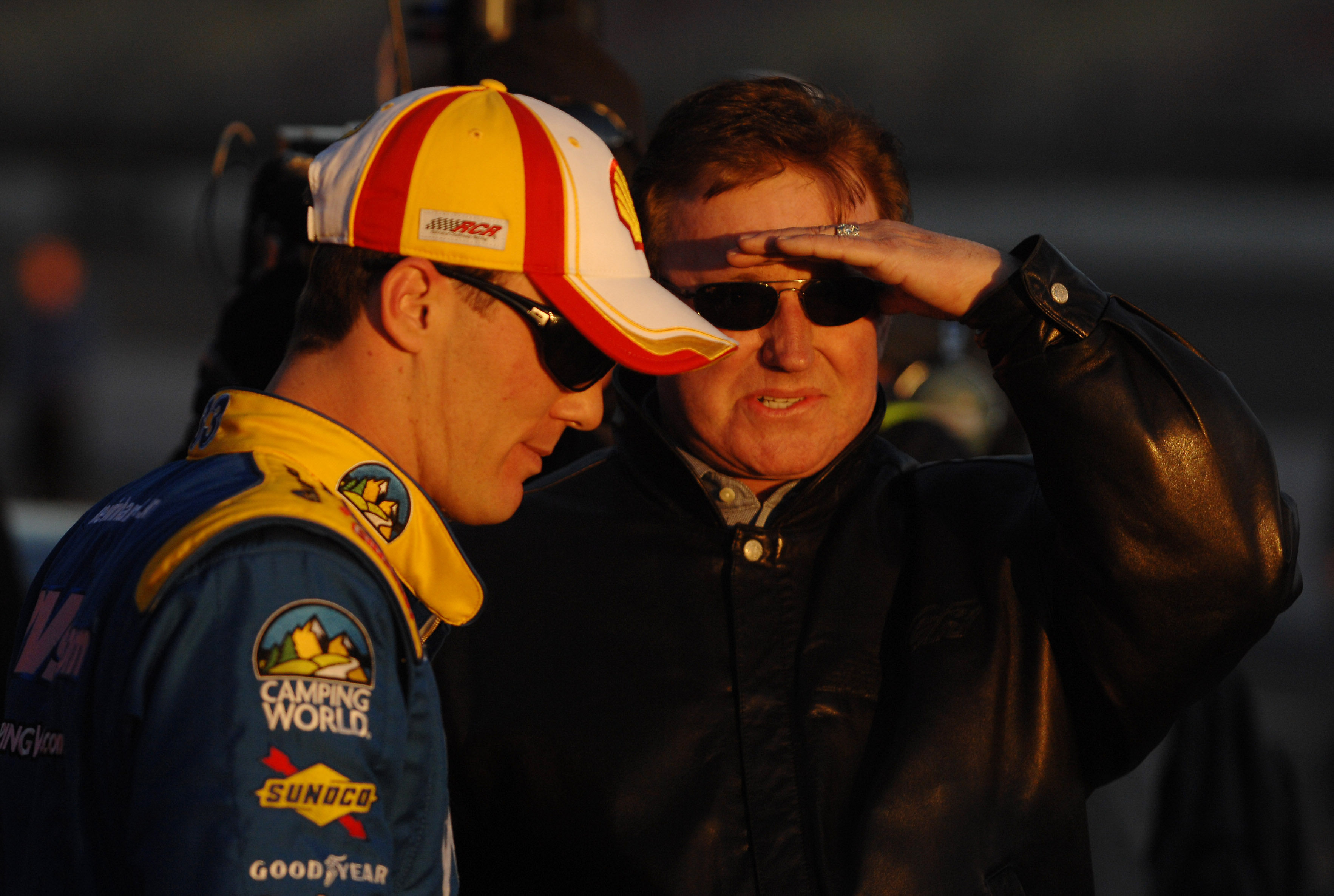 Kevin Harvick with Richard Childress. NASCAR Nextel Cup: Auto Club 500-Qualifying - Source: Imagn