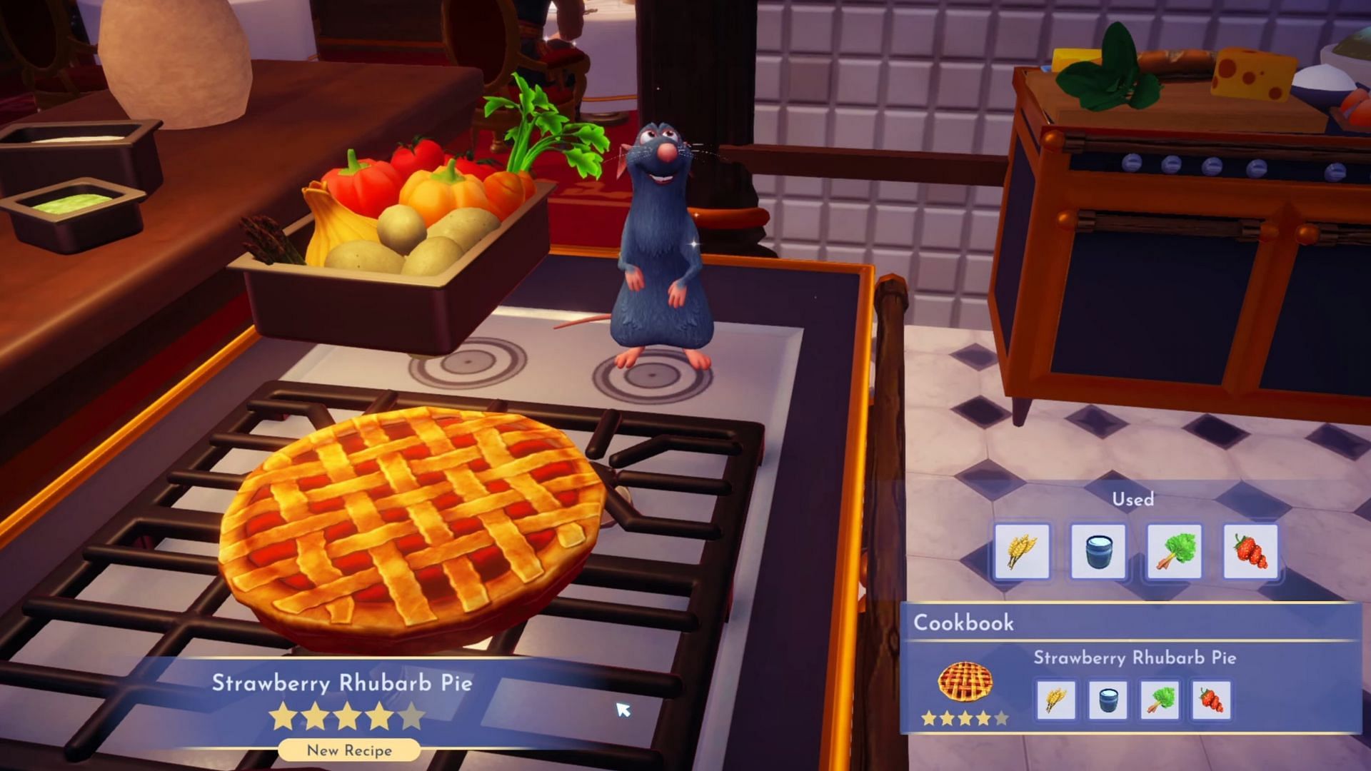 Strawberry Rhubarb Pie is a four-star dish (Image via Gameloft)