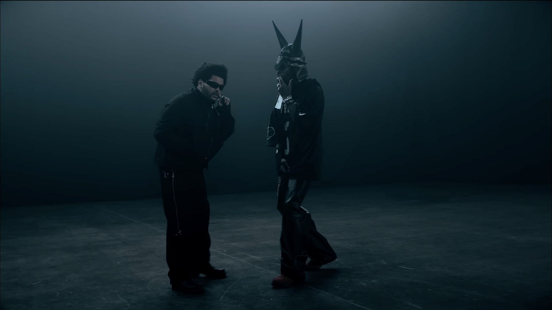 The Weeknd and Playboi Carti in the music video for their viral hip-hop record &#039;Timeless&#039; (Image via YouTube/@TheWeeknd)