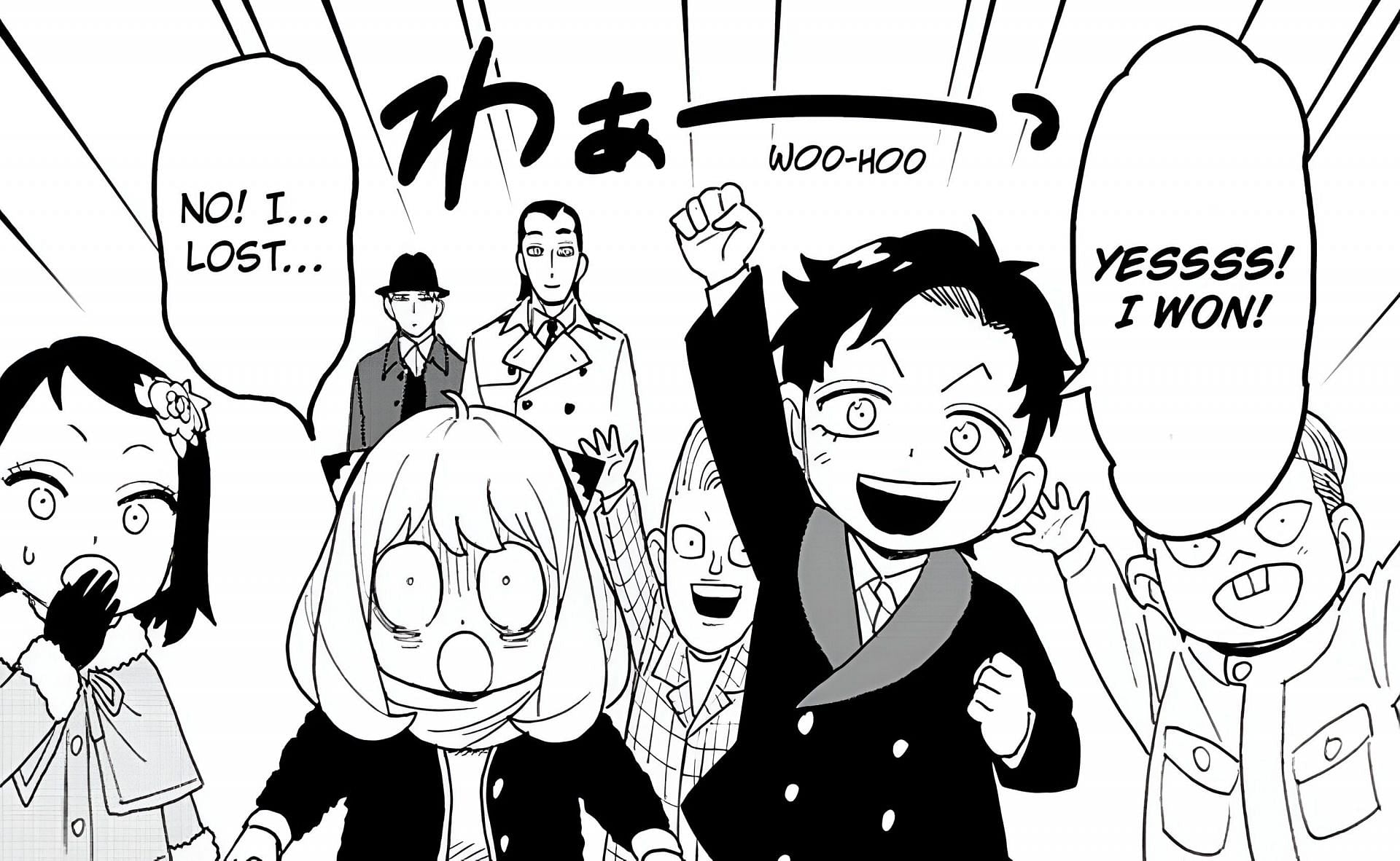 Anya, Damian, and others as seen in the manga (Image via Shueisha)