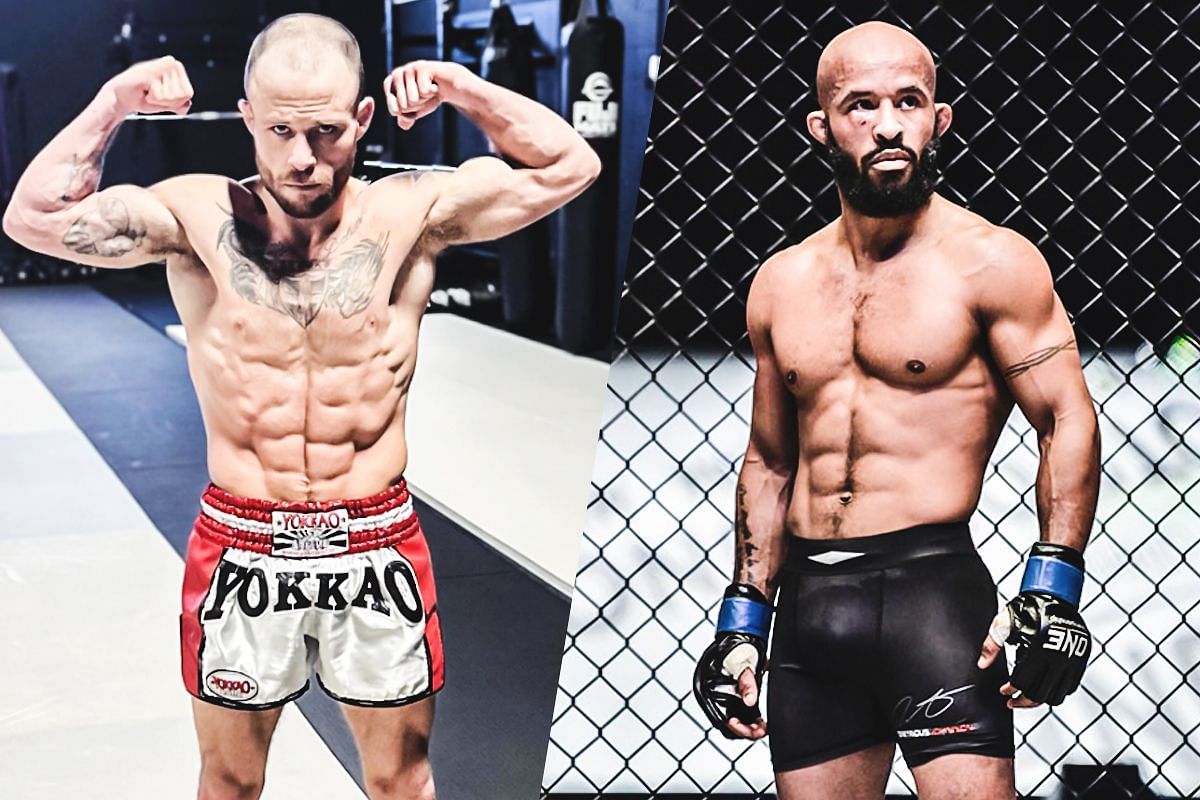 Jarred Brooks and Demetrious Johnson - Photo by ONE Championship