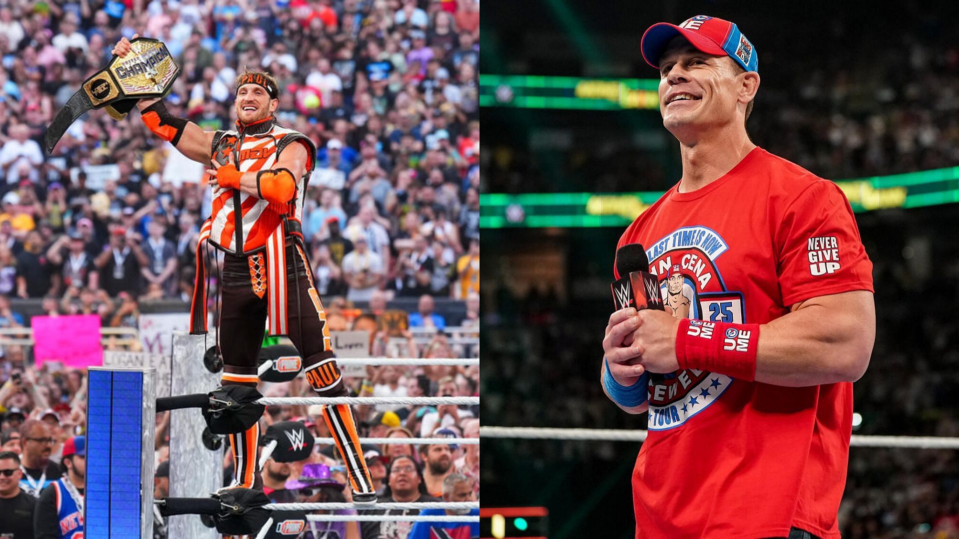 Logan Paul and John Cena! [Image credits: WWE.com]