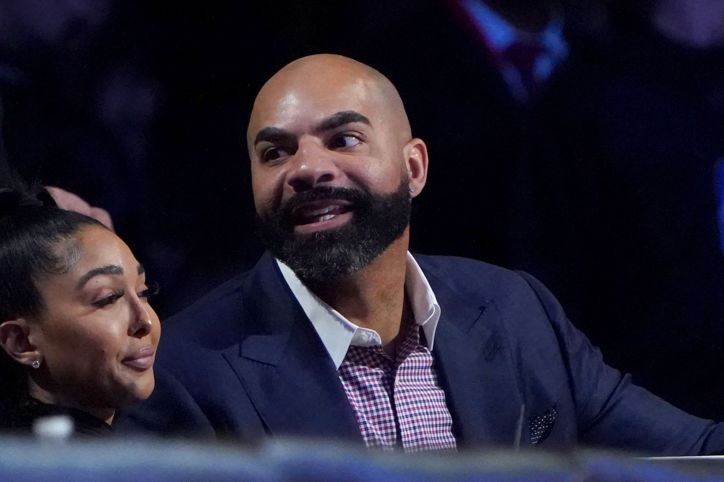 Former NBA player Carlos Boozer looks on during the in-season tournament championship final at T-Mobile Arena. Photo Credit: Imagn Carlos Boozer sends message of support for Columbus Explorers. Photo Credit: Columbus Basketball IG account